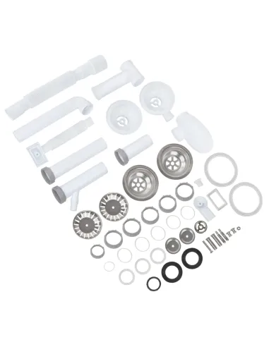 Сифон для кухонної мийки ITAL K1116D, 1 1/2 дюйма, для подвійних мийок