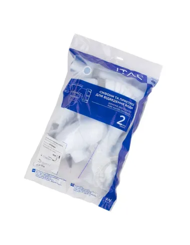 Сифон для кухонної мийки ITAL KT2119SA, 3 1/2 дюйма, напівавтомат