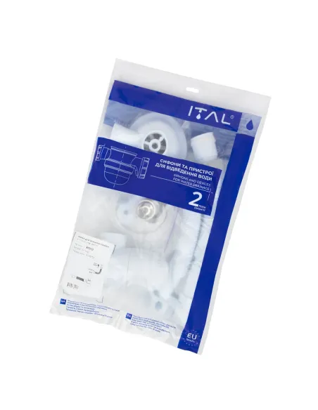 Сифон для кухонної мийки ITAL К1113, 3 1/2 дюйма Сифон для кухонної мийки ITAL К1113, 3 1/2 дюйма