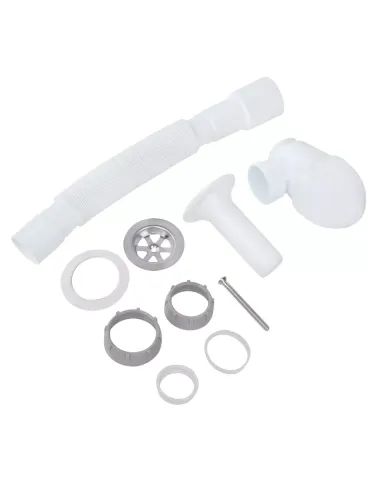 Сифон для умивальника ITAL U1010 з гнучкою гофрою, 1 1/4 дюйма