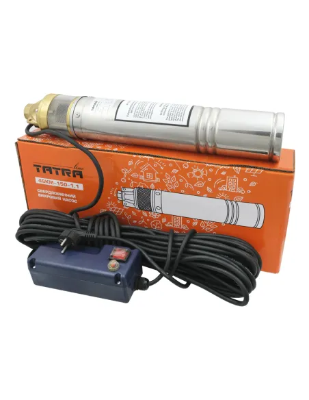 Вихровий насос свердловин Tatra-Line 4SKM-150 1.1 кВт, кабель 20 метрів Вихровий насос свердловин Tatra-Line 4SKM-150 1.1 кВт, кабель 20 метрів