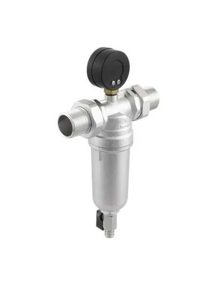 Самопромывной фильтр Raftec 98622 1 дюйм с манометром, для горячей воды Самопромывной фильтр Raftec 98622 1 дюйм с манометром, для горячей воды