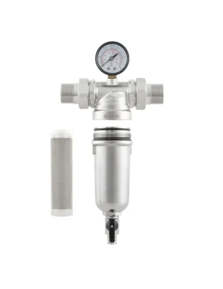 Самопромивний фільтр Raftec 98623 1 дюйм з манометром для холодної води Самопромивний фільтр Raftec 98623 1 дюйм з манометром для холодної води