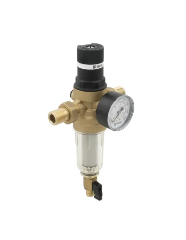 Самопромывной фильтр Raftec RCFR03-C 1 дюйм с редуктором и манометром, для холодной воды