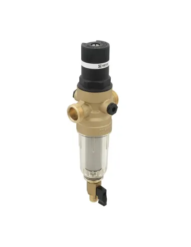Самопромывной фильтр Raftec RCFR03-H 1 дюйм с редуктором и манометром, для горячей воды
