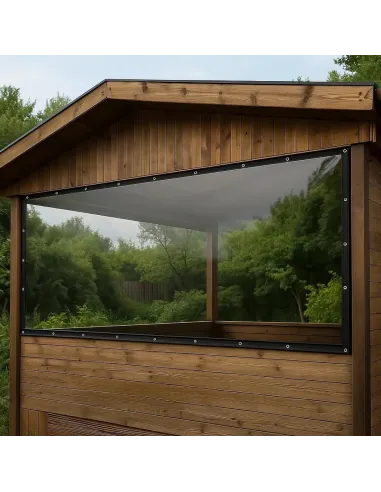 Мягкое ПВХ окно для беседки КТУ ПВХ-1,5х4-А 1,5х4 метра, прозрачное