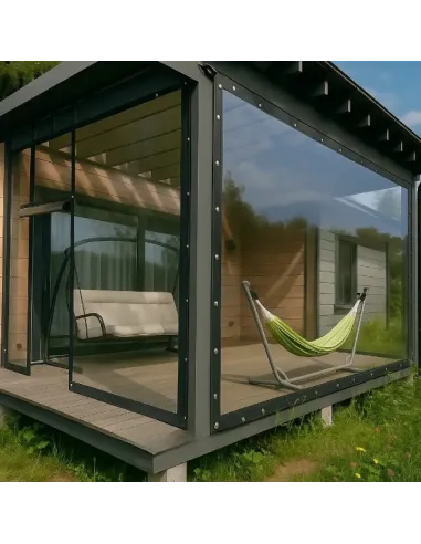 М`яке вікно ПВХ для альтанки КТУ ПВХ-1,5х5-А 1,5х5 метра, прозоре