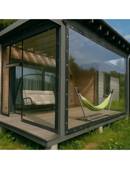 М`яке вікно ПВХ для альтанки КТУ ПВХ-1,5х5-А 1,5х5 метра, прозоре