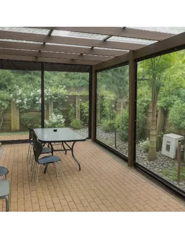 М`яке вікно ПВХ для альтанки КТУ ПВХ-1,5х5-А 1,5х5 метра, прозоре