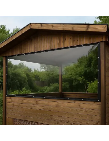 М`яке вікно ПВХ для альтанки КТУ ПВХ-1,5х5-А 1,5х5 метра, прозоре