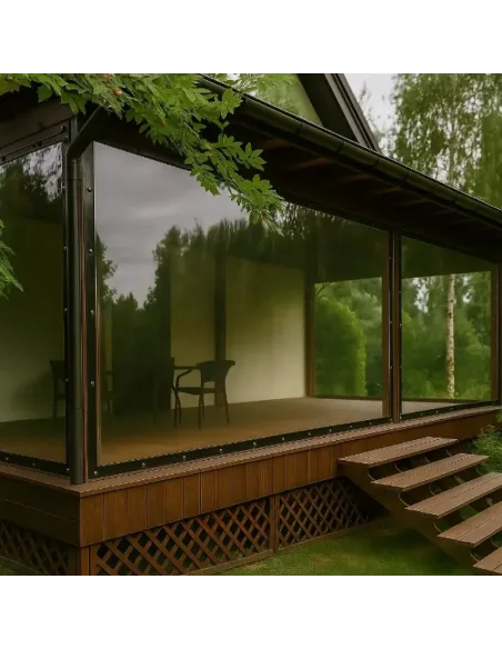 Мягкое ПВХ окно для беседки КТУ ПВХ-1,5х6-А 1,5х6 метра, прозрачное