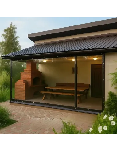 Мягкое ПВХ окно для беседки КТУ ПВХ-1,5х1-А 1,5х1 метра, прозрачное