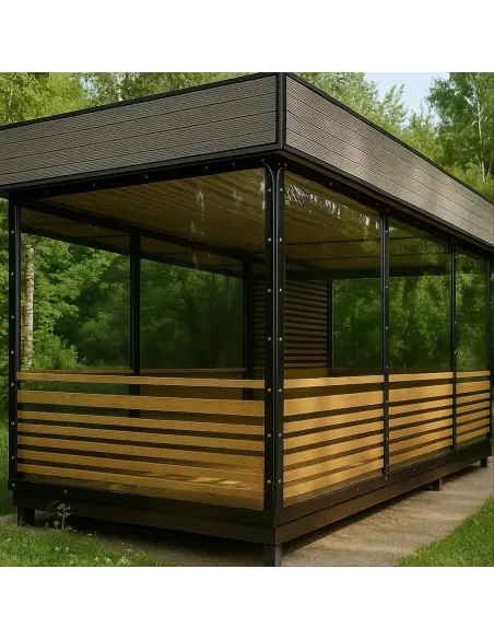 Мягкое ПВХ окно для беседки КТУ ПВХ-1,5х2-А 1,5х2 метра, прозрачное