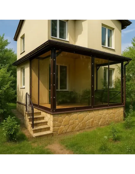 Мягкое ПВХ окно для беседки КТУ ПВХ-1,2х1-А 1,2х1 метра, тонированное