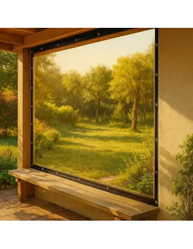 Мягкое ПВХ окно для беседки КТУ ПВХ-1,2х1-А 1,2х1 метра, тонированное