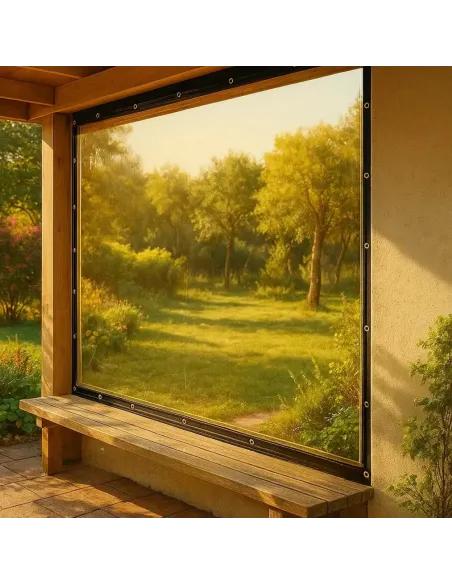 Мягкое ПВХ окно для беседки КТУ ПВХ-1,2х1,5-А 1,2х1,5 метра, тонированное