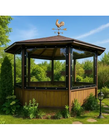 Мягкое ПЕТ окно для беседки КТУ PE-35-А 3х5 метра, матовое