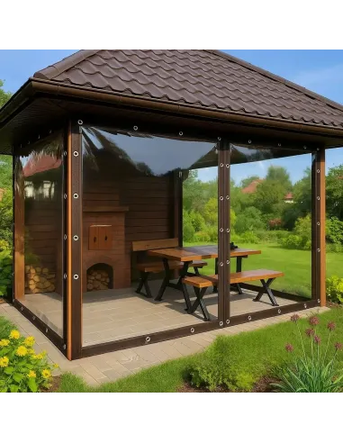 Мягкое ПЕТ окно для беседки КТУ PE-35-А 3х5 метра, матовое