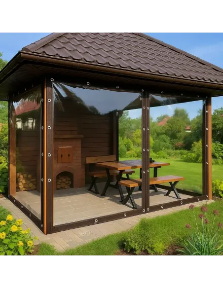 Мягкое ПЕТ окно для беседки КТУ PE-35-А 3х5 метра, матовое