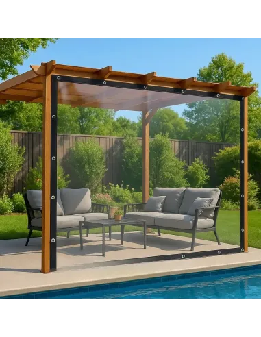 Мягкое ПЕТ окно для беседки КТУ PE-34-А 3х4 метра, матовое