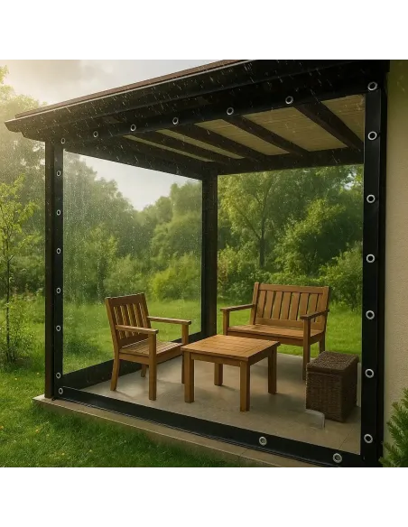 Мягкое ПЕТ окно для беседки КТУ PE-33-А 3х3 метра, матовое