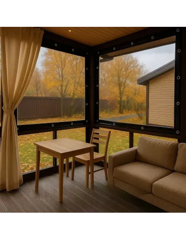 Мягкое ПЕТ окно для беседки КТУ PE-33-А 3х3 метра, матовое