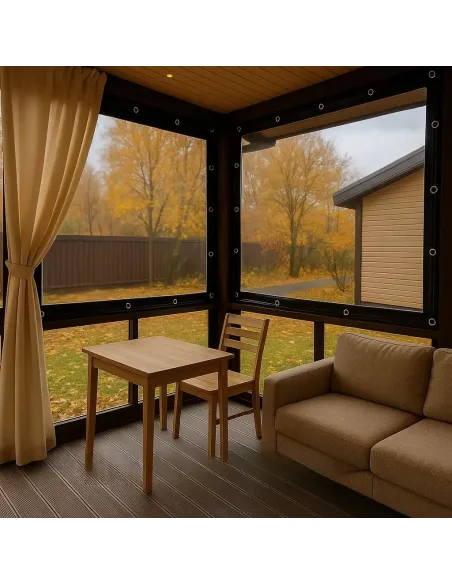 Мягкое ПЕТ окно для беседки КТУ PE-33-А 3х3 метра, матовое