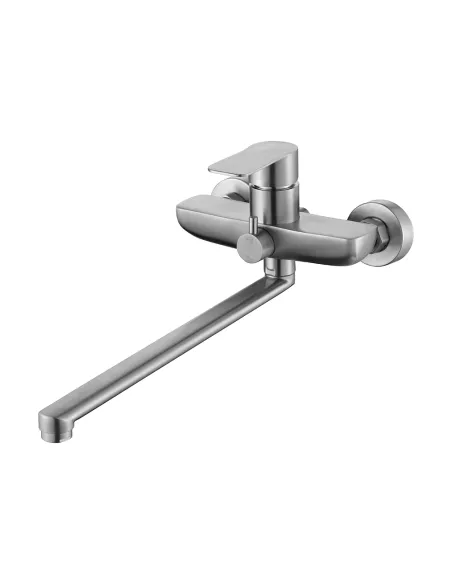 Смеситель для ванны Wezer ROK3А-05, нержавеющая сталь, сатин