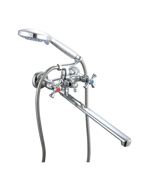 Змішувач для ванни Wezer VRL720-12 двовентильний, з душовим набором