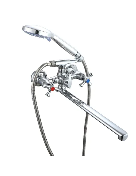 Змішувач для ванни Wezer VRL722-12 двовентильний, з душовим набором