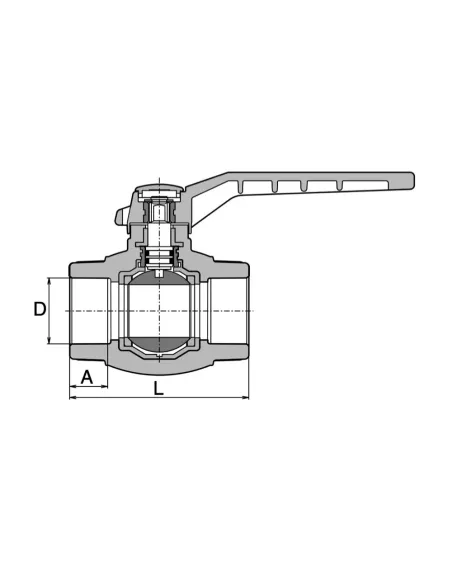 Кран шаровой для полипропиленовых труб ITAL PP-r 1003116, 50 мм