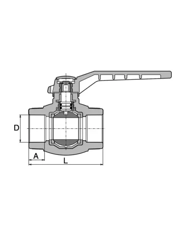 Кран кульовий для поліпропіленових труб ITAL PP-r 1003117, 63 мм