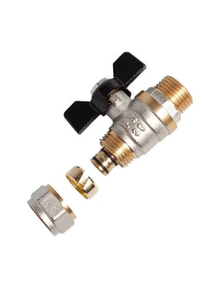 Кран кульовий для металопластикових труб ITAL РЗ 1047809, 16 мм х 1/2 дюйма