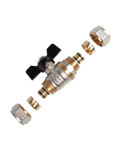 Кран кульовий для металопластикових труб ITAL 1047805, 16 мм