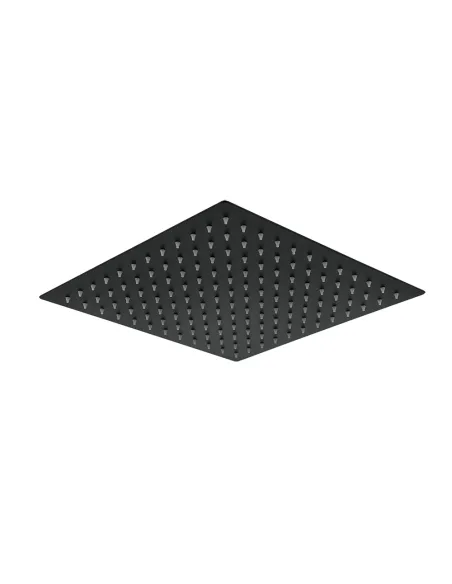 Лейка тропический душ Wezer WKY-21-BLACK 200 мм, нержавеющая сталь, квадратная