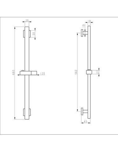 Душевая стойка Wezer STK-02-B нержавеющая сталь, черная