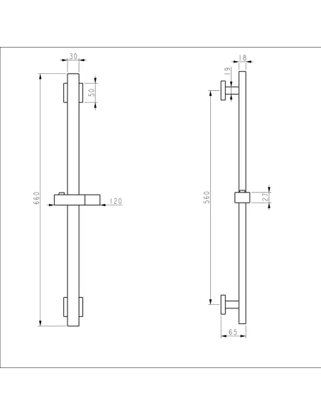 Душевая стойка Wezer STK-02-B нержавеющая сталь, черная