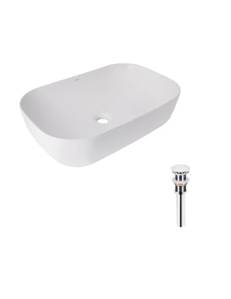 Накладная раковина Q-Тap Robin QT13112143PWN47297 White, 600x390x150 мм