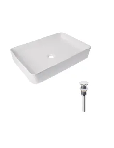Накладная раковина Q-Тap Tern QT17112174WN47303 White, 600x400x110 мм
