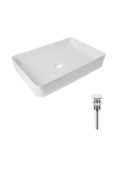 Накладная раковина Q-Тap Tern QT17112174WN47303 White, 600x400x110 мм