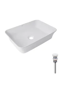 Накладная раковина Q-Тap Virgo QT18112261WN47305 White, 490х350х110 мм