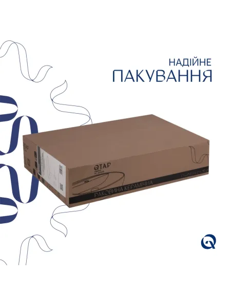 Накладна раковина Q-Тap Virgo QT18112261WN47305 White, 490х350х110 мм