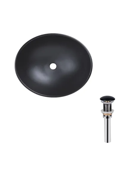 Накладная раковина Q-Тap Dove QT063078MBMBN47307 Matt Black, 415x340x140 мм