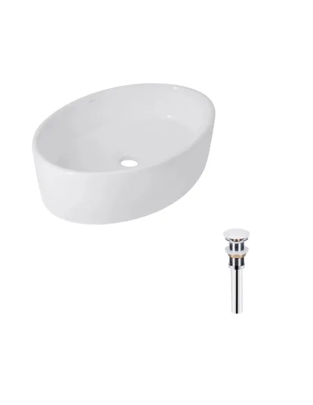 Накладная раковина Q-Тap Kolibri QT10113054WN47311 White, 500x360x140 мм