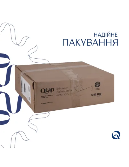 Накладна раковина Q-Тap Kolibri QT10112144MBMBN47316 Matt Black, 400х400х140 мм