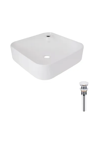 Накладная раковина Q-Тap Stork QT15112194WN47318 White, 430x430x125 мм