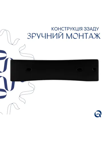 Керамічна раковина Q-Тap Nando LT QT12112173SMBMBN47322 Matt Black, 500х420х130 мм настінна