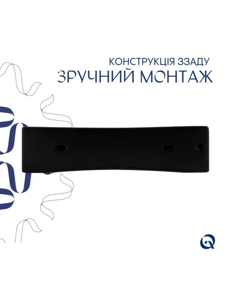 Керамічна раковина Q-Тap Nando LT QT12112173SMBMBN47322 Matt Black, 500х420х130 мм настінна