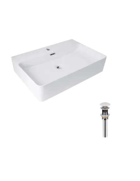 Керамічна раковина Q-Тap Nando LT QT12112173WN47326 White, 610х420х140 мм настінна