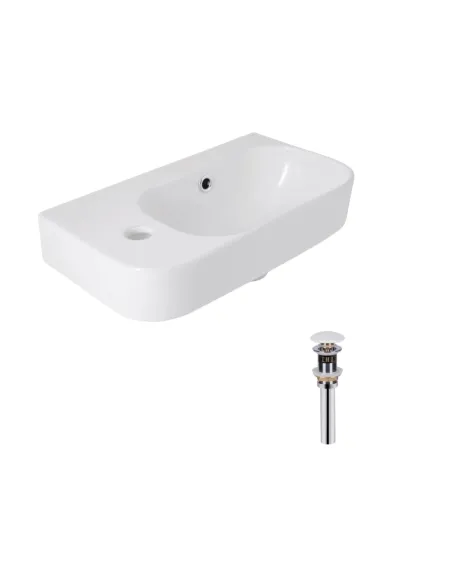 Керамическая раковина Q-Тap Tern QT17115117LWN47327 White, 450х250х158 мм настенная